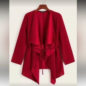 Waterfall Asymmetrical Belted Cardigan